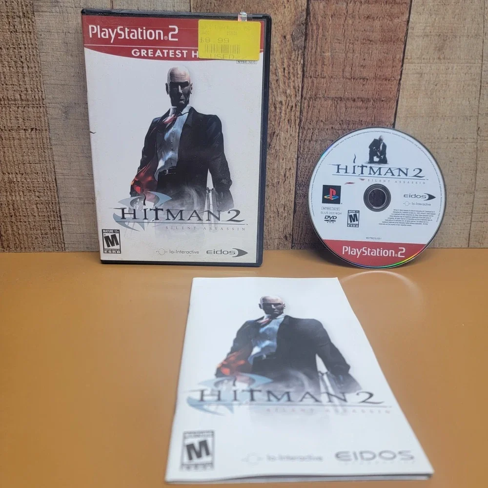 Hitman 2 Silent Assassin & Hitman Blood Money PS2 Game Bundle Greatest Hits CIB